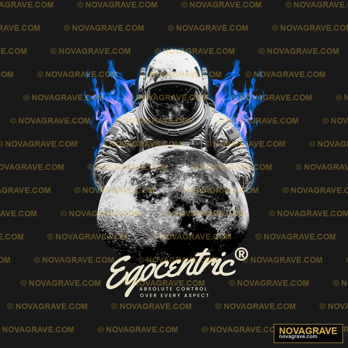 An Astronaut With A Blue Flame On His Chest Other Designs - Design DTF