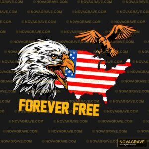 An Eagle With The American Flag And The Word Animals Wildlife - DTF Ontwerp