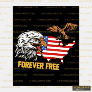 An Eagle With The American Flag And The Words Animals Wildlife - DTF Ontwerp