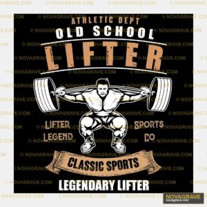 An Image Of A Man Lifting Retro Vintage - DTF Ontwerp