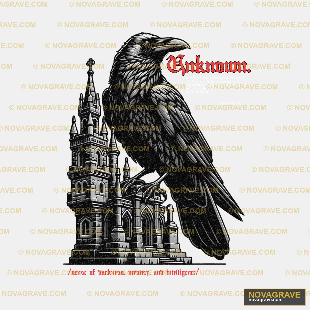 An Image Of A Raven On A Black Background Animals Wildlife - Design DTF