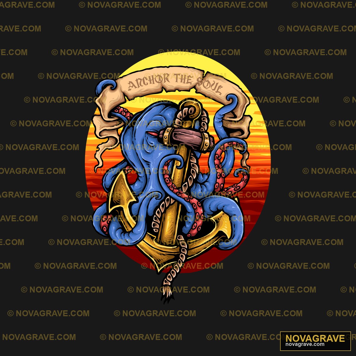 An Octopus With A Banner And A Banner Animals Wildlife - Design DTF