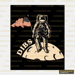 Astronaut On The Moon With American Flag Patriotic Military - DTF Ontwerp