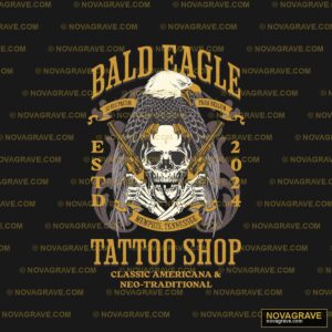 Bald Eagle Tattoo Animals Wildlife - DTF Transfer Design