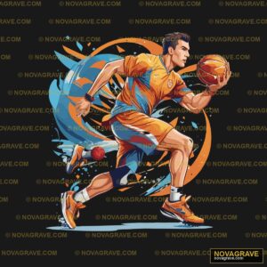 Dynamic Basketball Player DTF Design PNG - Urban Sports Art