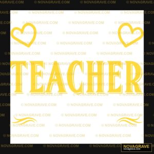 Best Teacher Ever Professions - DTF Transfer Design