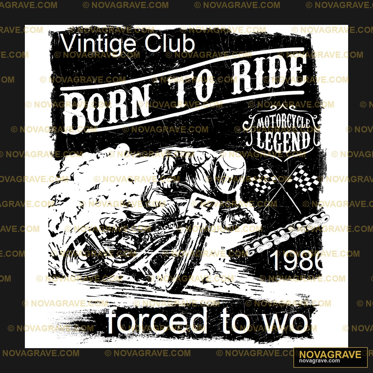 Born To Ride Vige Club Other Designs - DTF Ontwerp