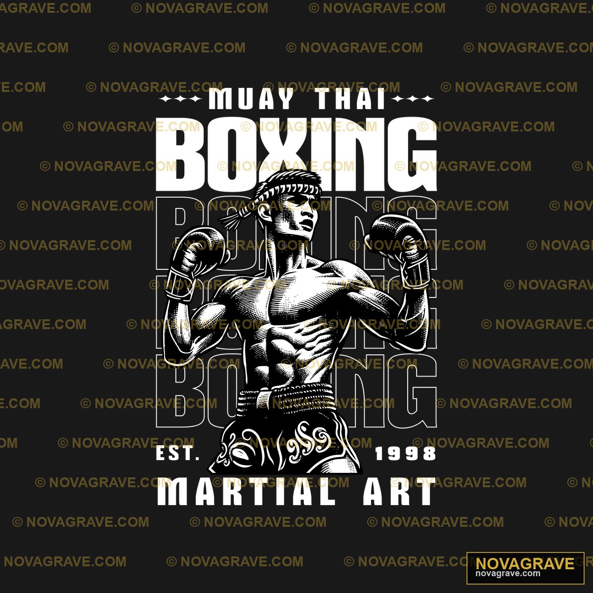 Boxing Martial T Shirt Design Sports Fitness - DTF Transfer Design