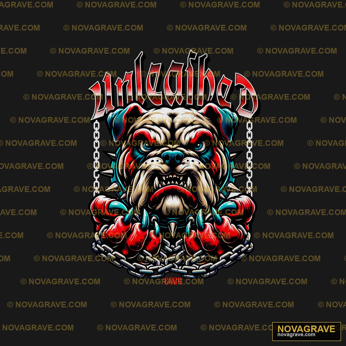 Bulldog Tattoo Design By The Artful Animals Wildlife 2 - DTF Ontwerp