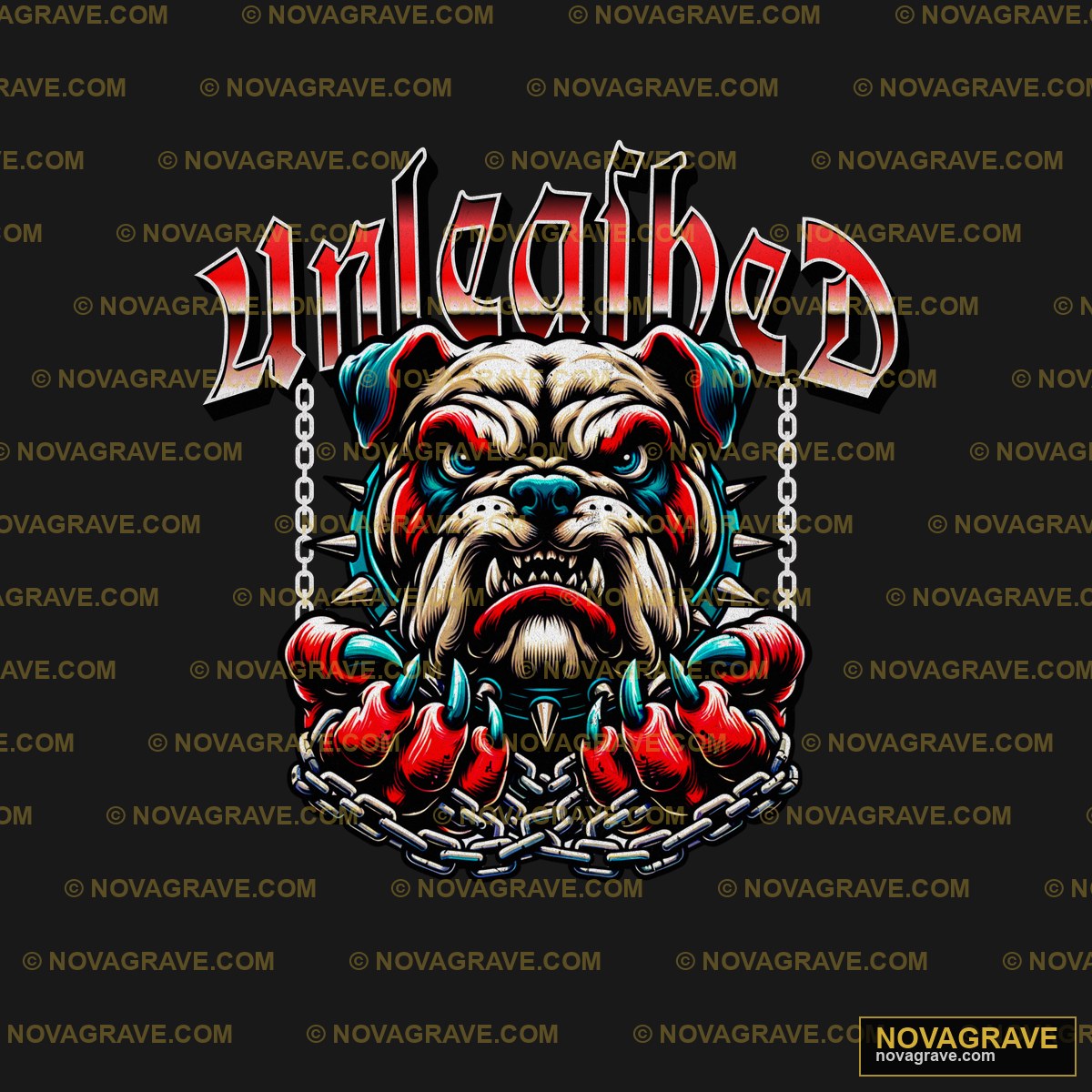 Bulldog Tattoo Design By The Artful Animals Wildlife - Design DTF