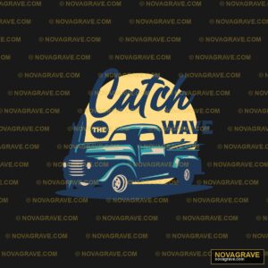 Catch The Wave Truck Animals Wildlife - DTF Transfer Design