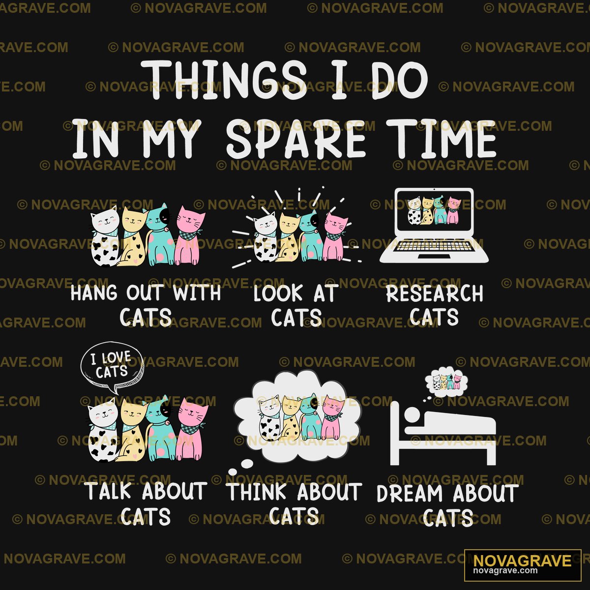 Cats And Cats In The Same Room With Text That Animals Wildlife - DTF Transfer Design