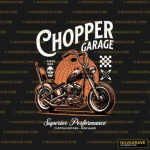 Chopper Garage Custom Motorcycle Shop Other Designs - Design DTF
