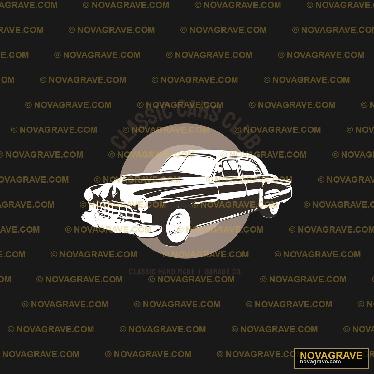 Classic Car Club Logo Retro Vintage - DTF Transfer Design
