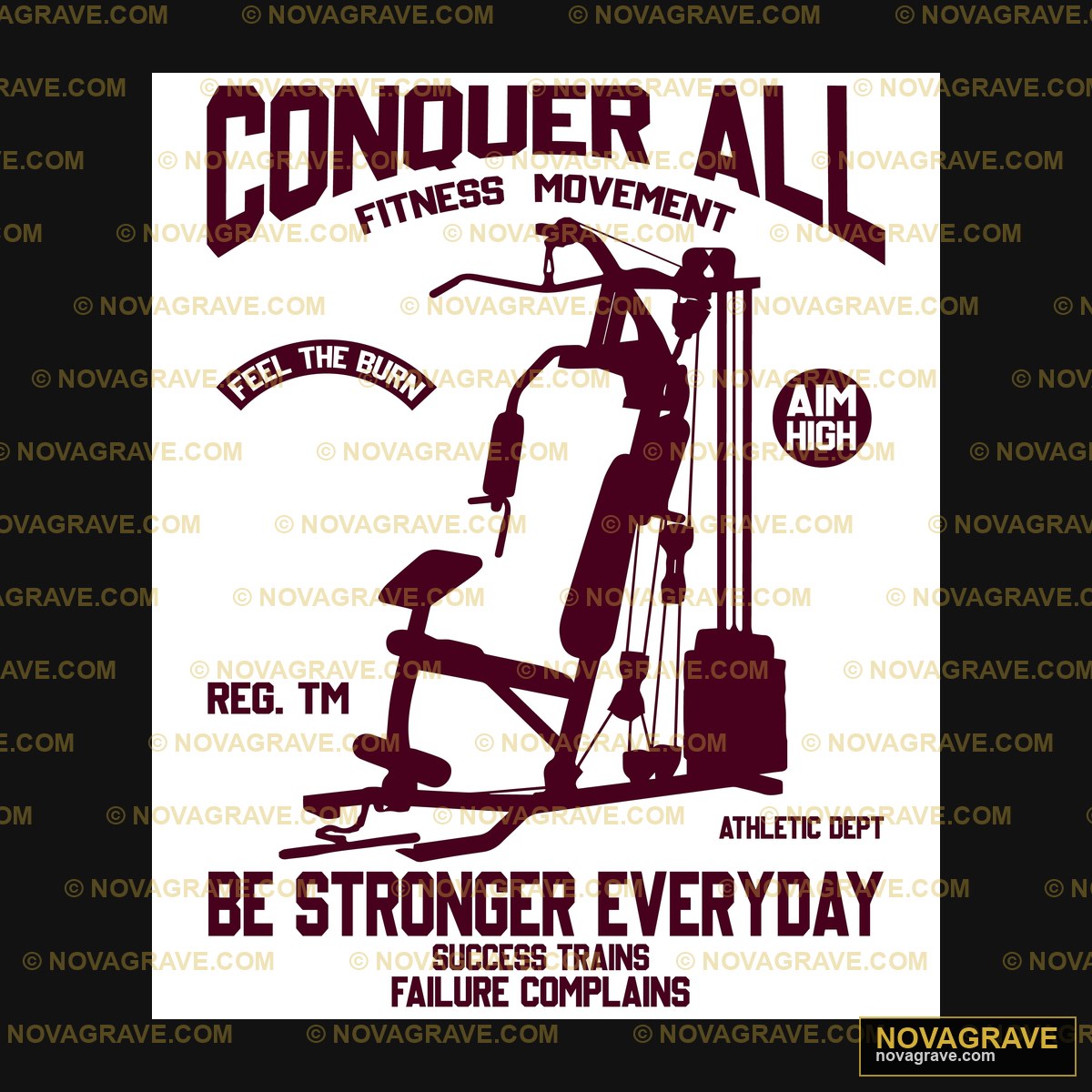 Conquer All Fitness Movement Sports Fitness - Design DTF