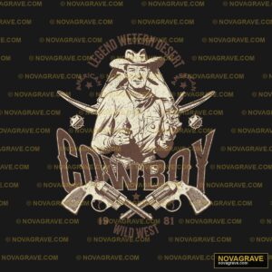 Cowboy With Guns And Revolvers Animals Wildlife - DTF Transfer Design