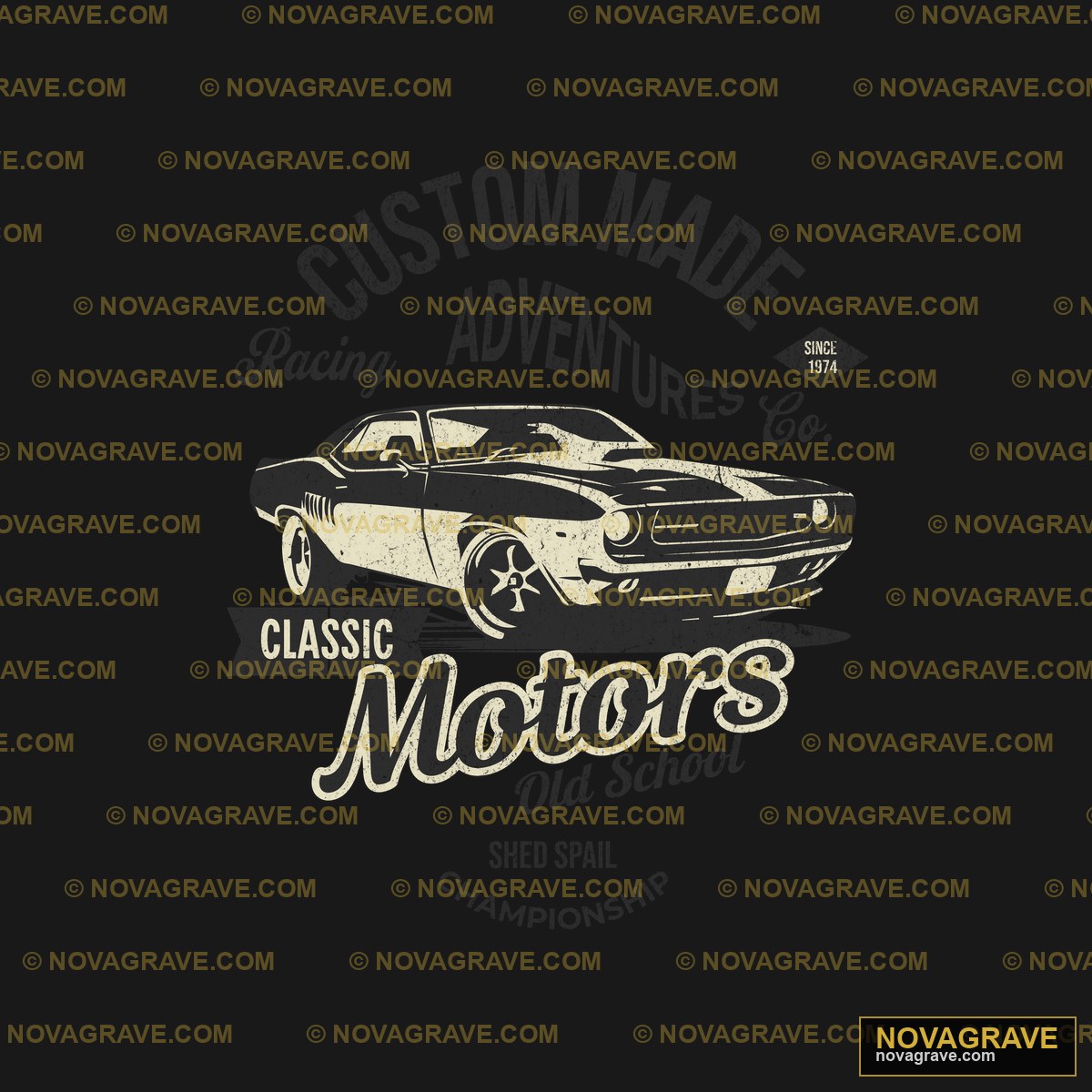 Custom Made Classic Car T Shirt Retro Vintage - Design DTF