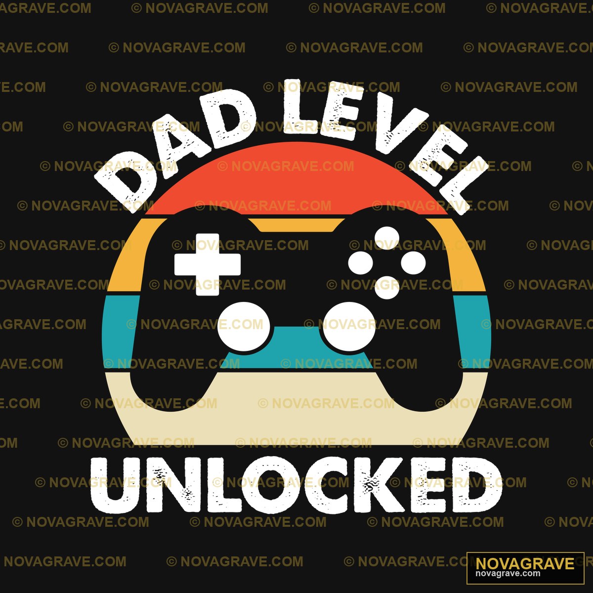 Dad Level Unlocked Family Kids - DTF Transfer Design