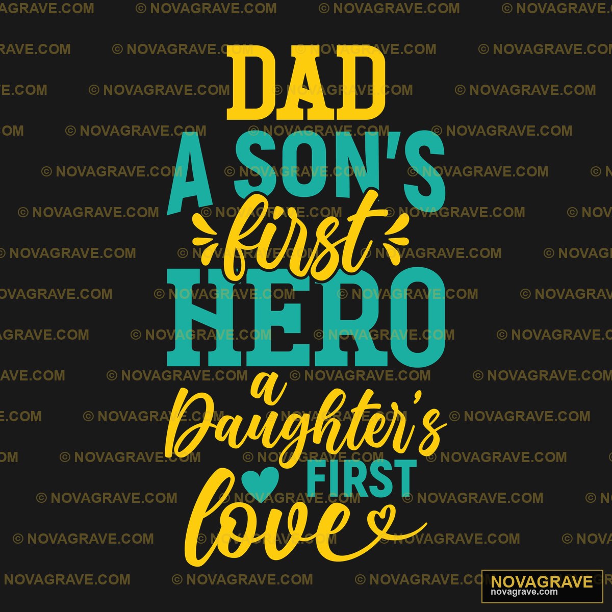 Dads First Hero Fathers First Love Seasonal Holiday - DTF Ontwerp
