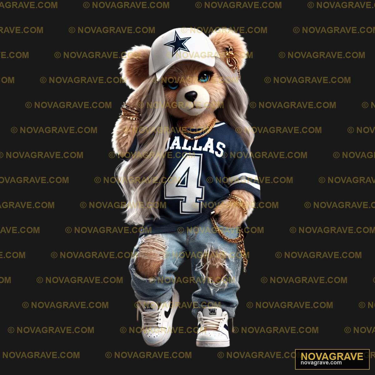 Dallas Cowboys Mascot Teddy Animals Wildlife - DTF Ontwerp