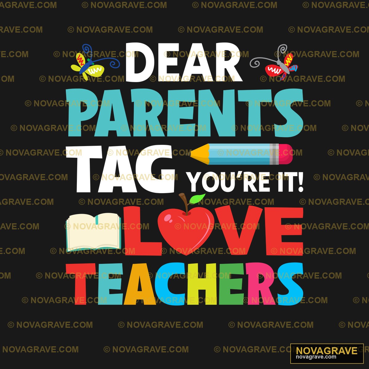 Dear Parents Tag Youre Love Teachers Seasonal Holiday - DTF Transfer Design