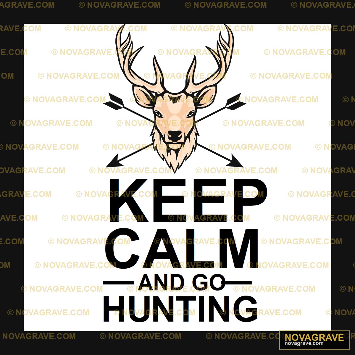 Deer Head With Arrows On Black Background Animals Wildlife - DTF Transfer Design