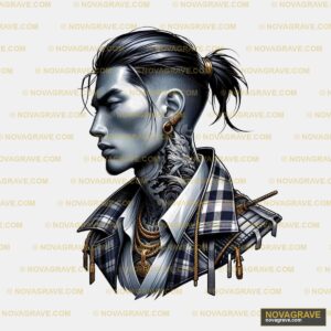 Digital Art Of A Woman Streetwear Urban - DTF Transfer Design