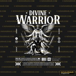 Divine Warrior Black Mens T Shirt By The Offi Patriotic Military - DTF Ontwerp