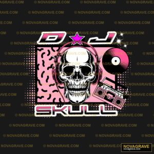 Dj Skull Vector Design Vector Streetwear Urban - Design DTF