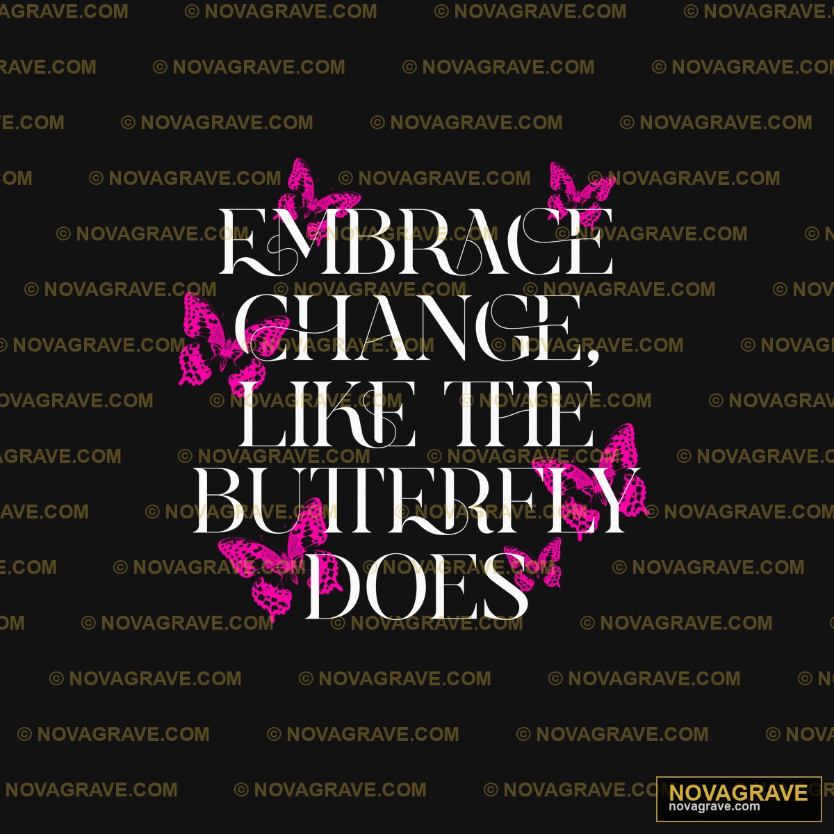 Embrace The Butterfly Does Animals Wildlife - DTF Transfer Design