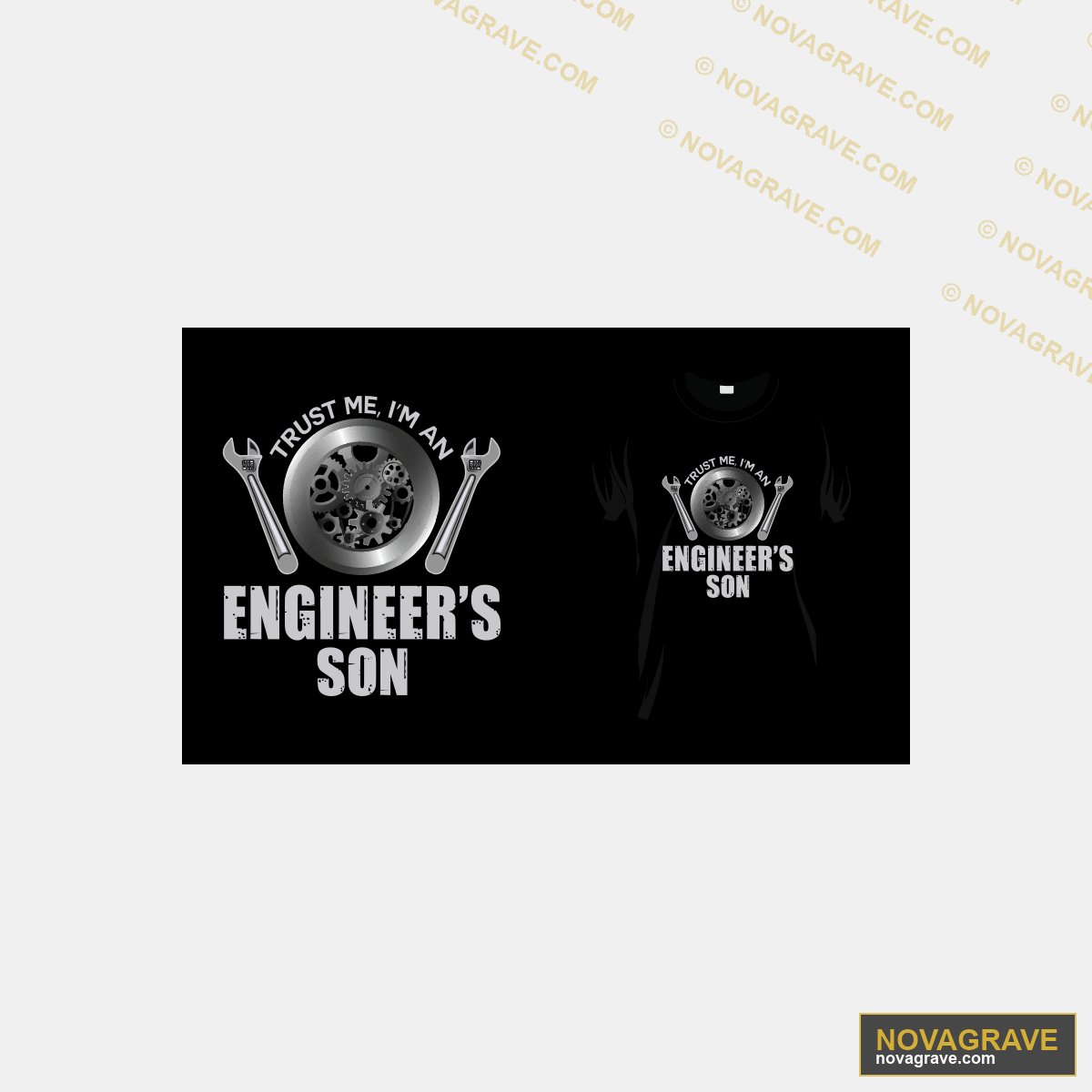 Engine T Shirt Design For Engine Engineer Professions - DTF Transfer Design