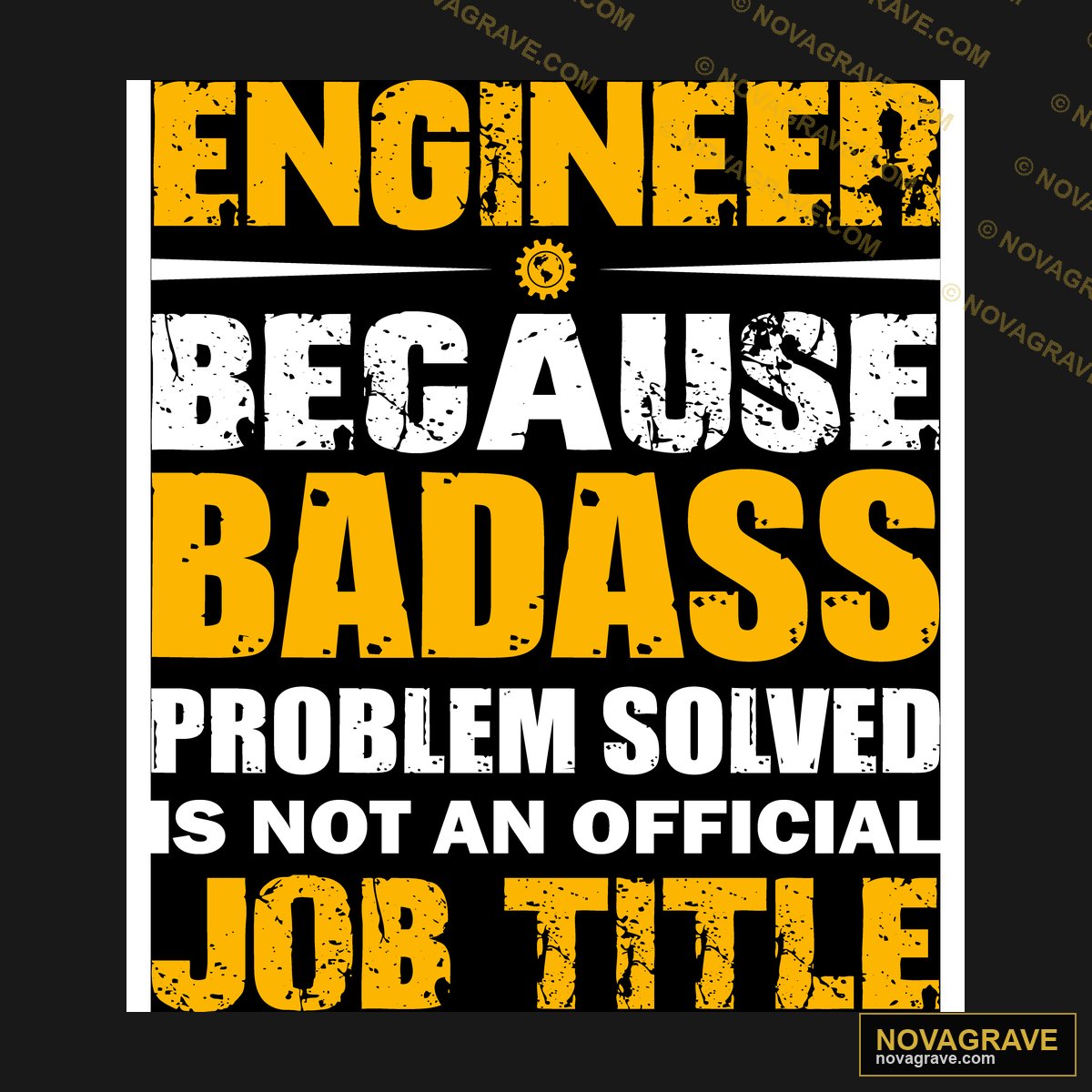 Engineer Because Bad Problem Is Not The Answe Professions - DTF Transfer Design