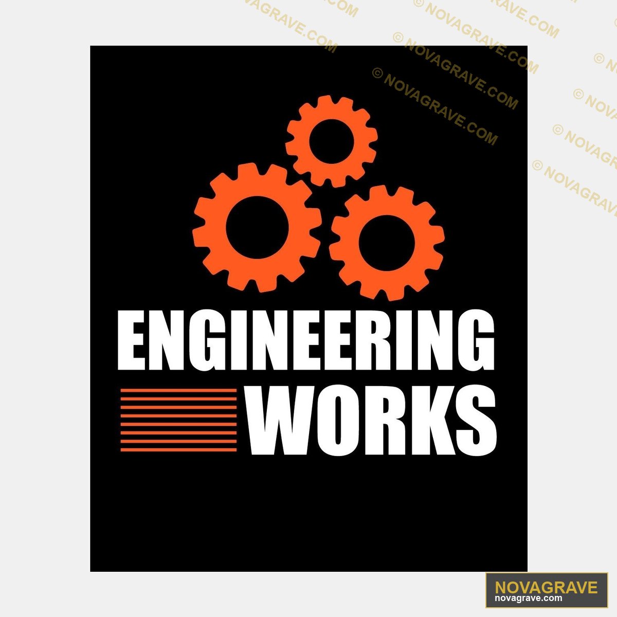 Engineering Works Logo Professions - Design DTF