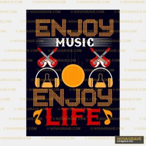 Enjoy Music Life Vector Music Culture - DTF Transfer Design