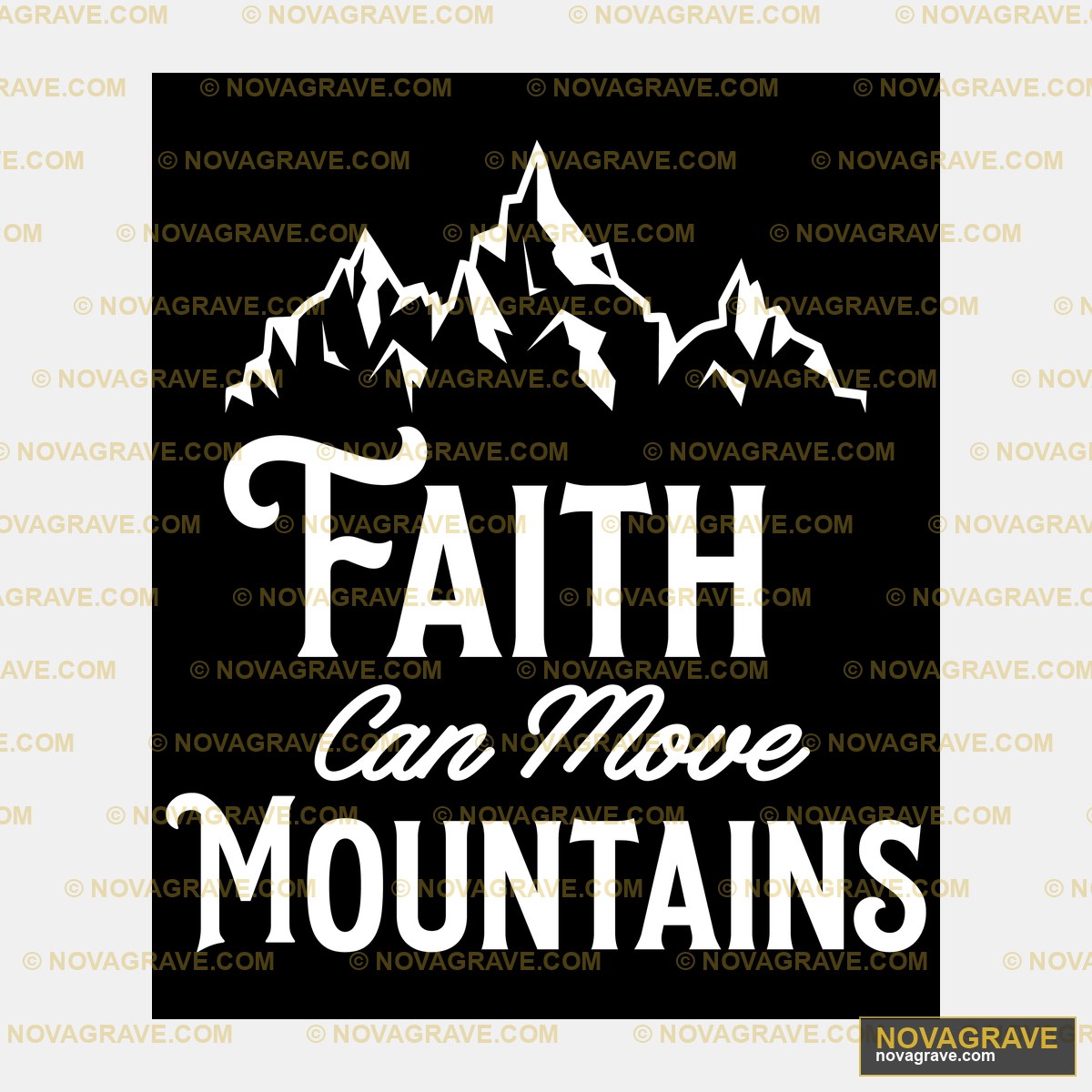 Faith In The Mountains Nature Botanical - DTF Ontwerp