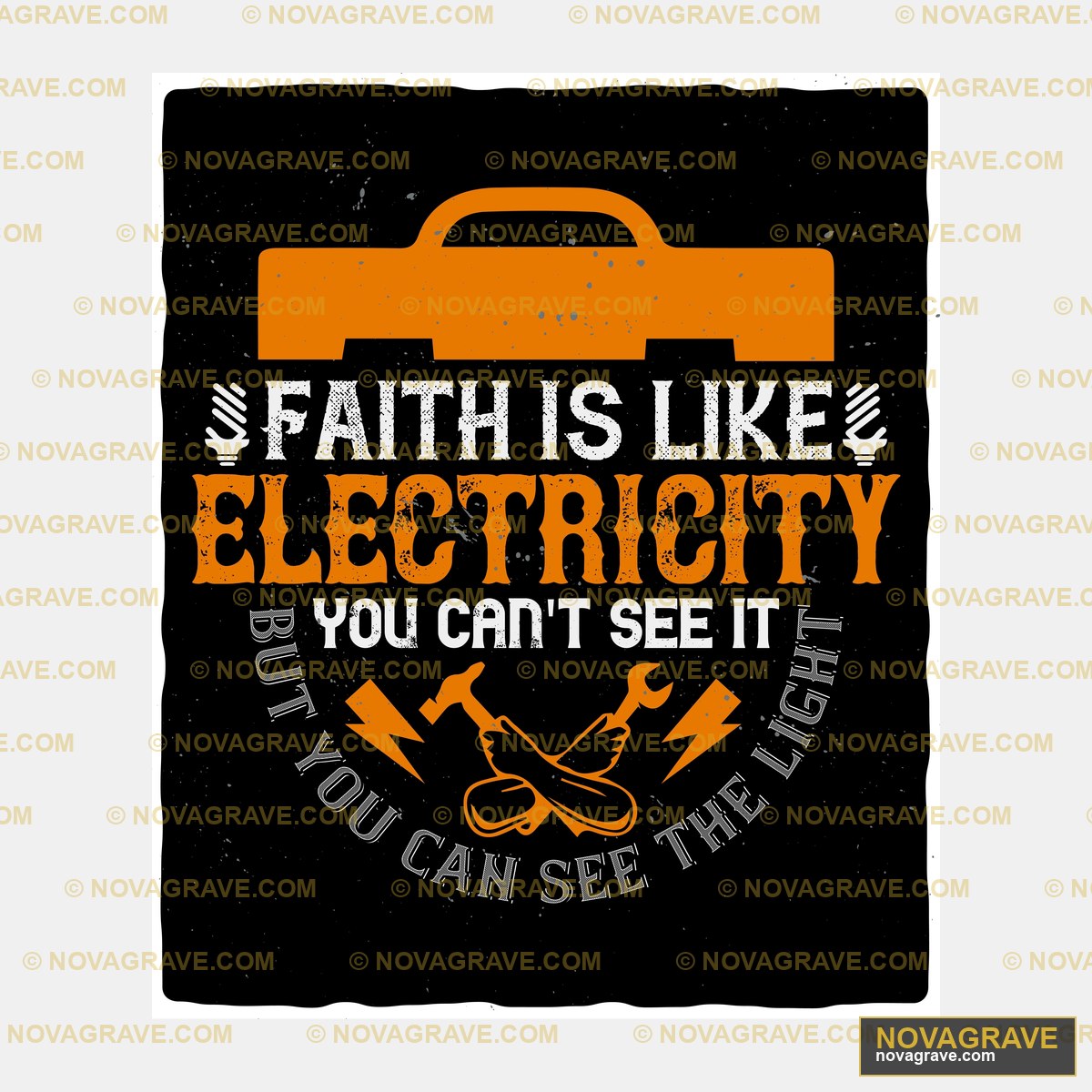 Faith Like Electricity You Cant Tell Religious Spiritua - DTF Transfer Design
