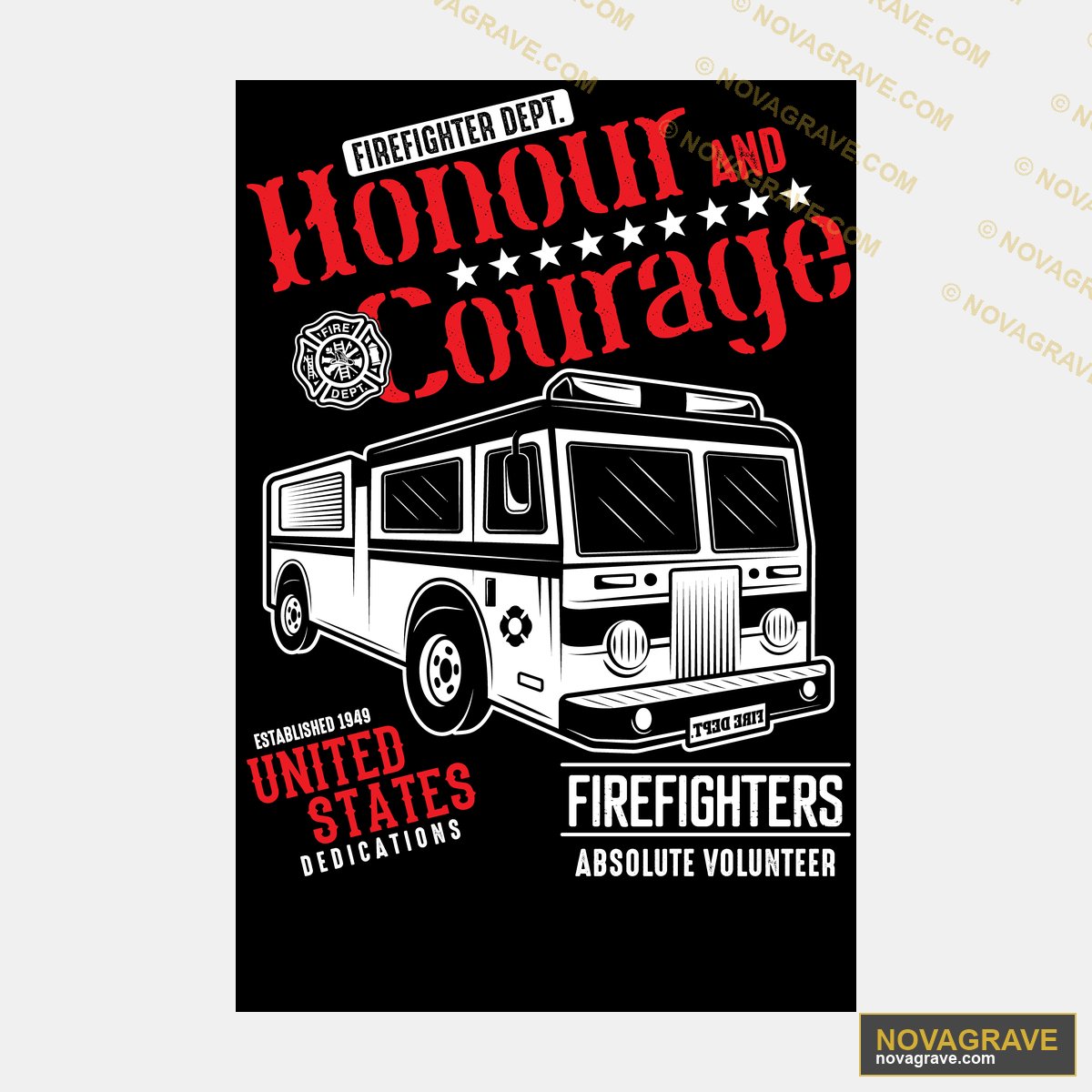 Fire Department Fire Department Other Designs - DTF Transfer Design