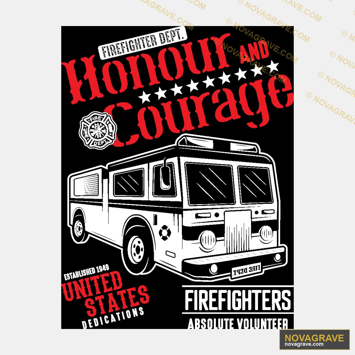 Firefighters Are Proud To The Fire Department Professions - DTF Transfer Design
