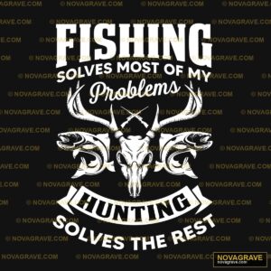 Fishing Solves My Problem Animals Wildlife - DTF Ontwerp