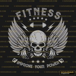 Fitness And Bodybuilding Logo Streetwear Urban - DTF Transfer Design