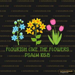 Flowers With The Words Flourish Like The Flow Nature Botanical - DTF Ontwerp
