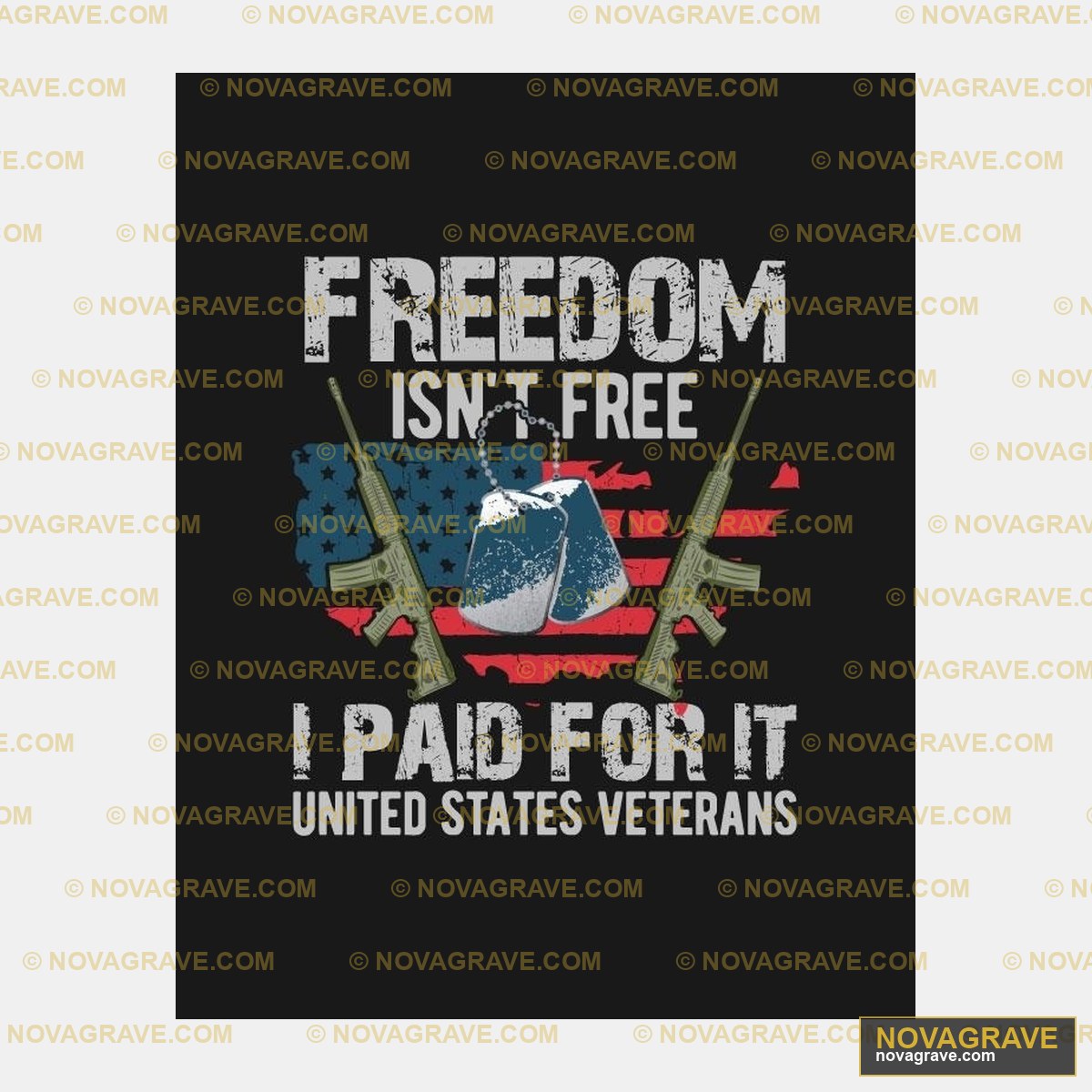 Freedom Is Free Patriot T Shirt Patriotic Military - DTF Transfer Design