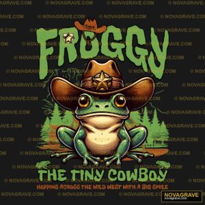 Froggy The Tiny Cowboy Animals Wildlife - DTF Transfer Design