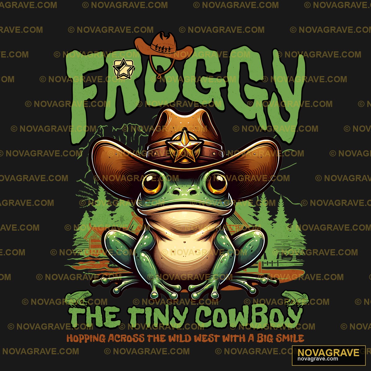 Froggy The Tiny Cowboy Animals Wildlife - Design DTF
