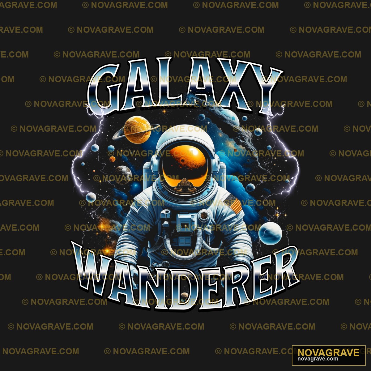 Galaxy Wanderr Mens T Shirt By Spacemans Arti Nature Botanical - Design DTF