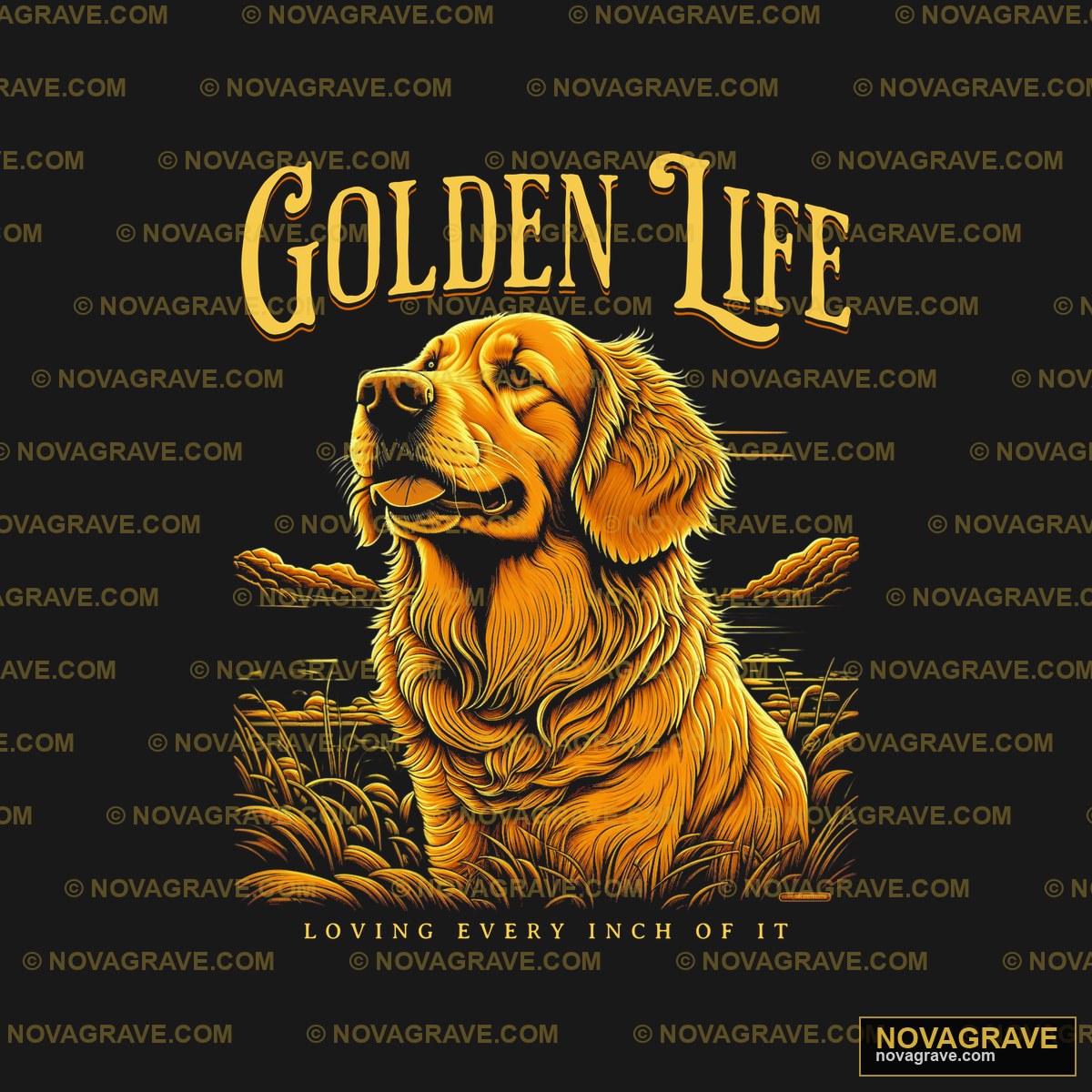 Golden Retrieve T Shirt Design Streetwear Urban - DTF Ontwerp