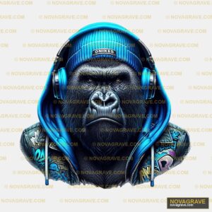 Gorilla Dj Wallpapers Animals Wildlife 3 - Design DTF