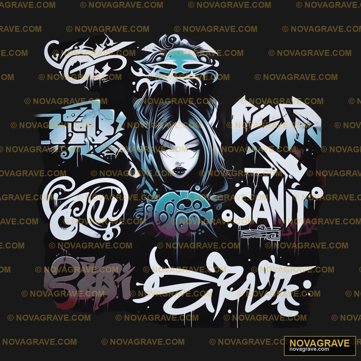 Graffiti Girl By Theartion Streetwear Urban - Design DTF