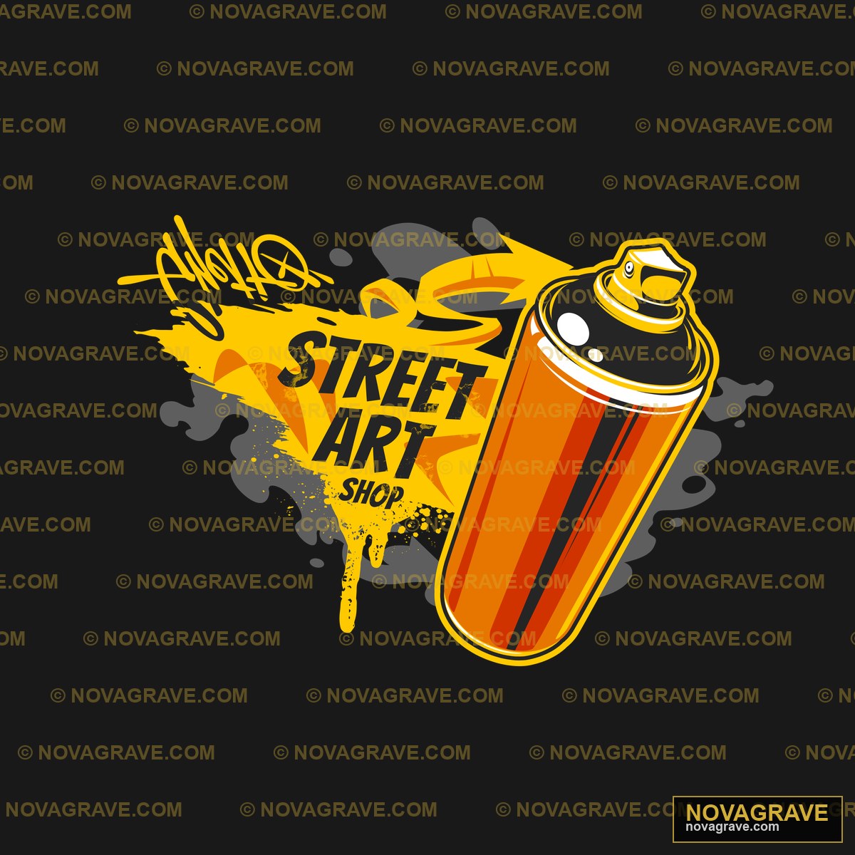 Graffiti Spray Can With Spray And Spray Can Streetwear Urban - DTF Ontwerp