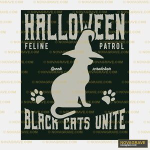 Halloween Black Cat Silhouette Animals Wildlife - Design DTF